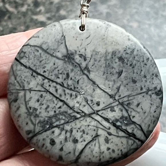 Elegant Picasso Jasper 44mm Pendant - Picture 4 of 6